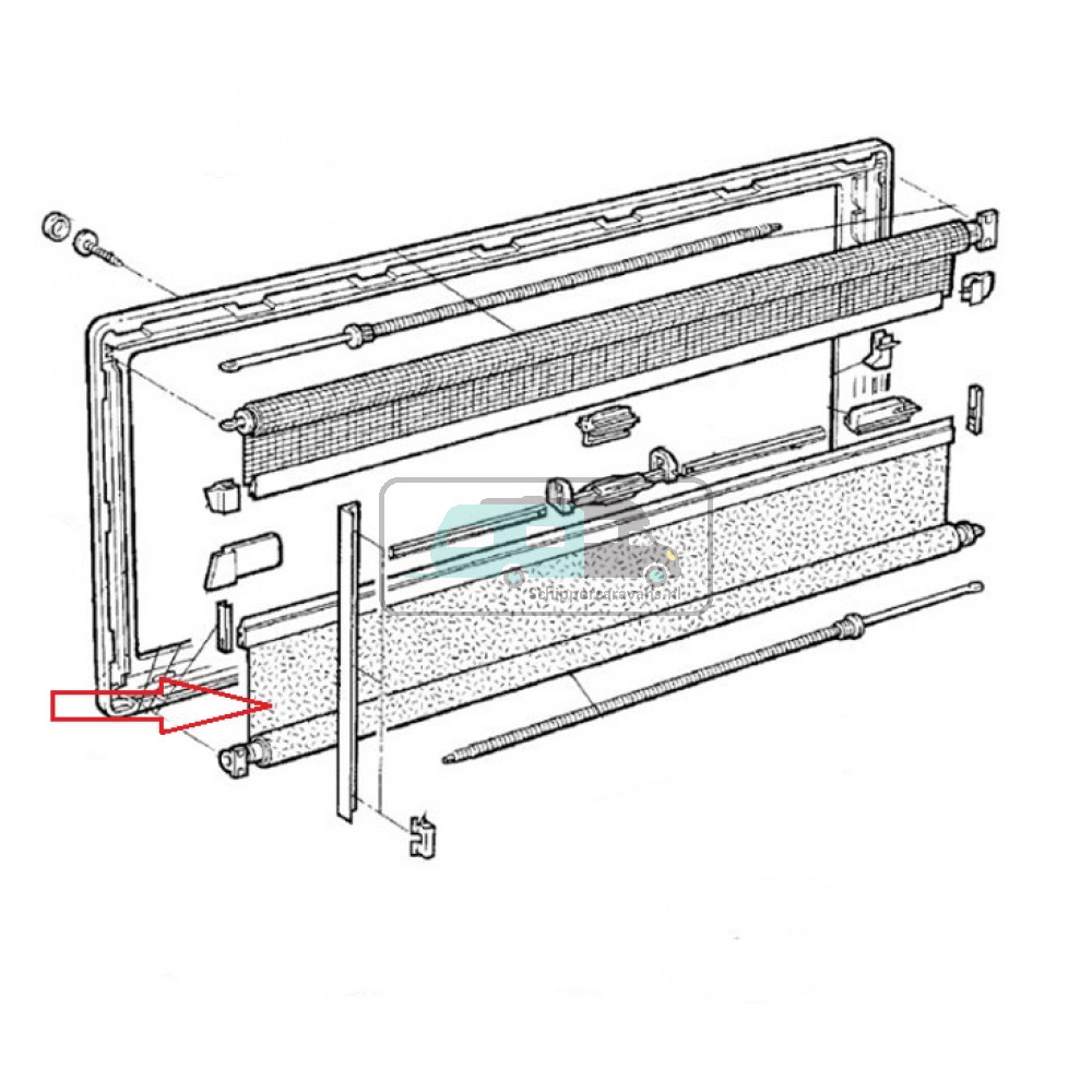 Dometic S3/S4 Verduisteringsrollo Aluminium/Wit 110x55