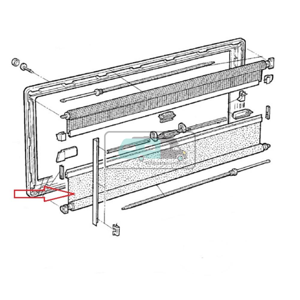 Dometic S3/S4 Verduisteringsrollo Aluminium/Zand 120x80