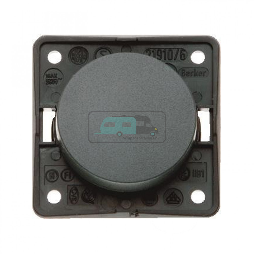 Berker Aan/Uitschakelaar Flow/Pure Inbouw Antraciet Mat 230V