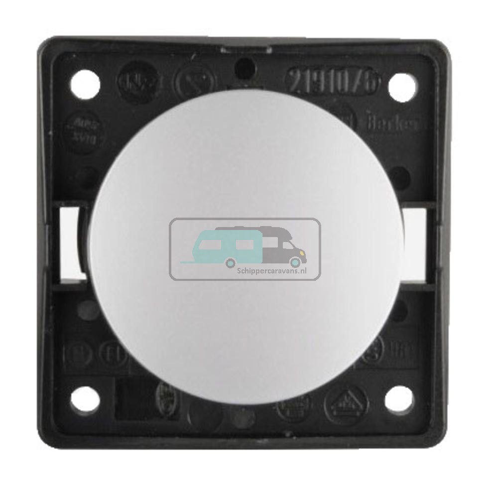 Berker Aan/Uitschakelaar Flow/Pure Inbouw Chroom Mat 230V