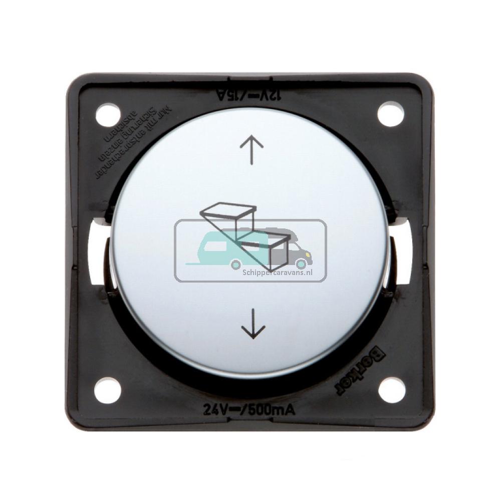 Berker Poolomkeerschakelaar Opstap Inbouw Chroom Mat 12/24V