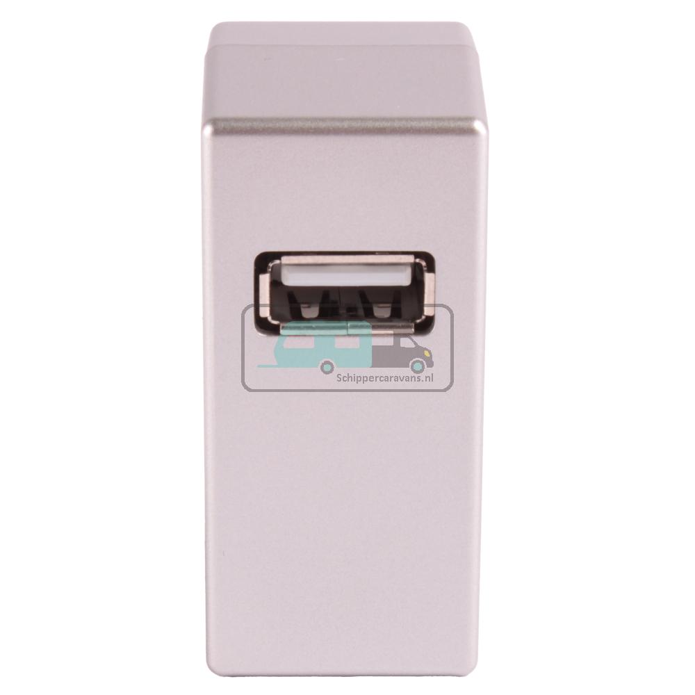 Dometic USB Lader voor 12V Lichtrail Zilver