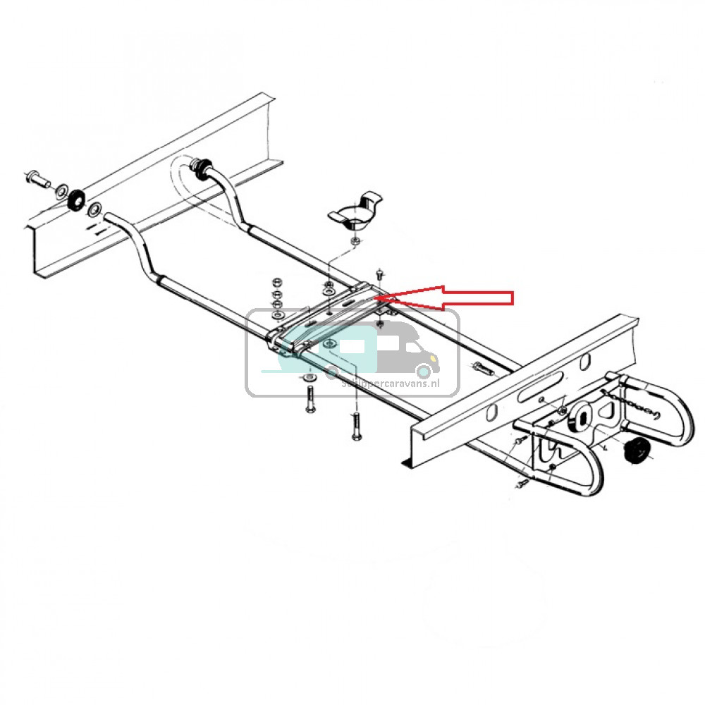AL-KO Reservewielhouder EH1 Verbindingsplaat