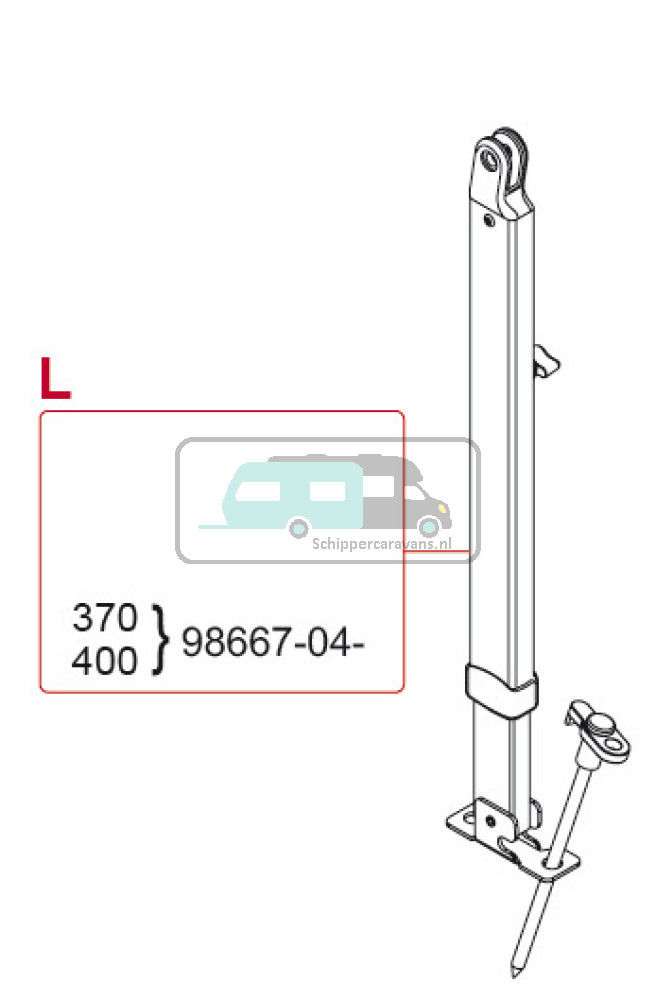 Fiamma F65/F80 Staander Links