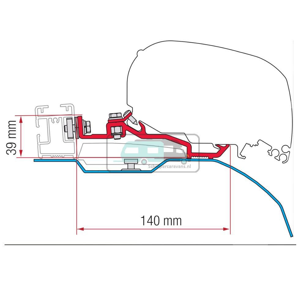 Fiamma Ducato SmartClamp Kit H2-L2/L3/L4 >2006 F80S