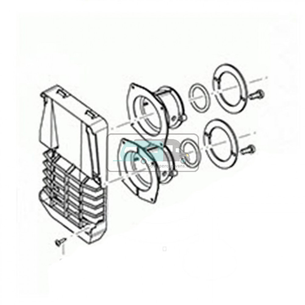 Truma Wand-Afvoerset S2200 zonder Buis