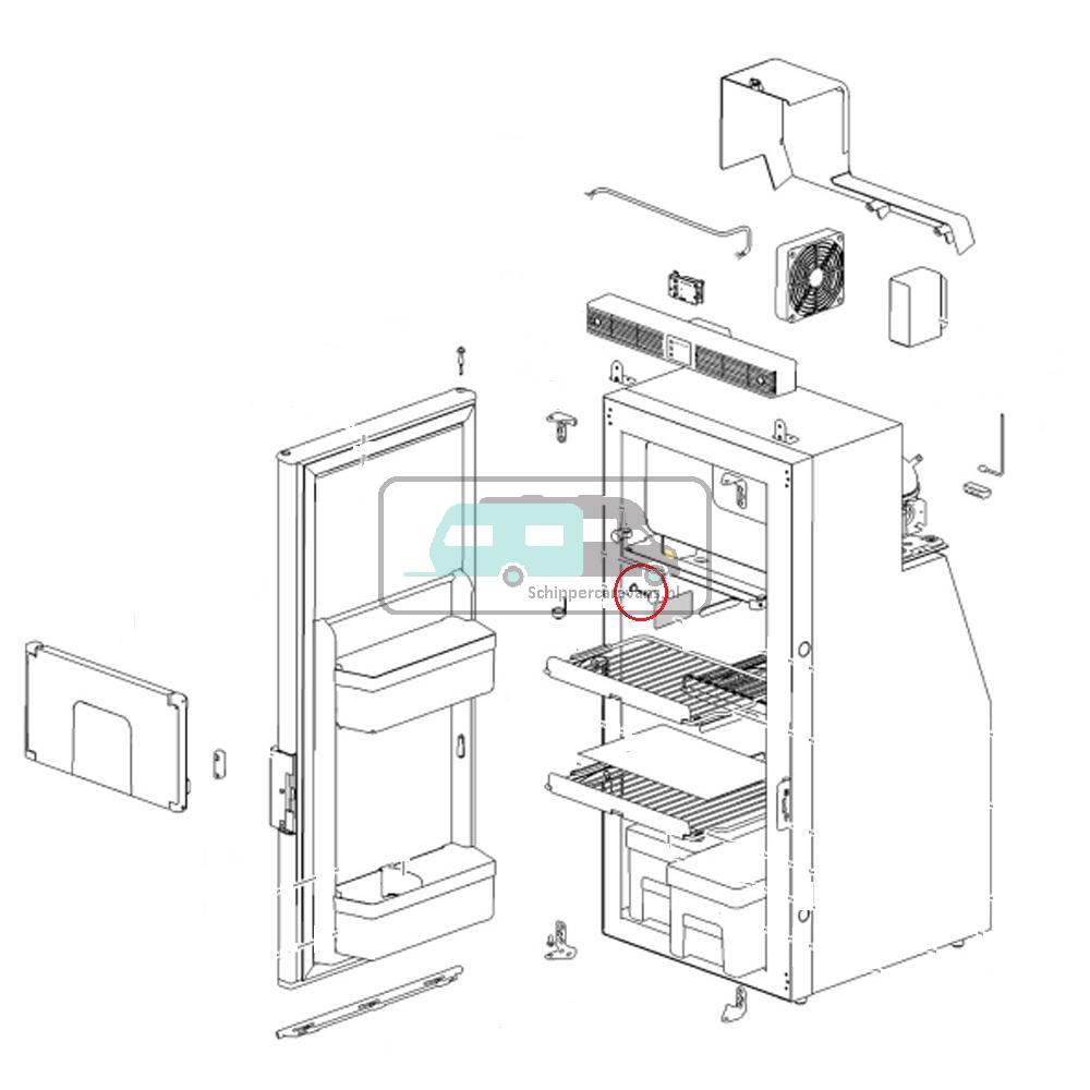 Thetford Schroef en Afdekkapje Binnenkant  (4x) T1090 