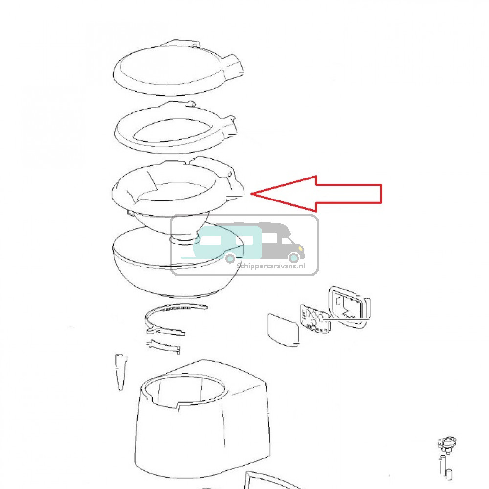 Thetford C260 Toilet Pot Kunststof