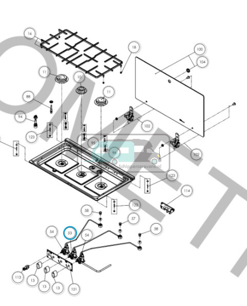 Dometic Gasregelklep PI7923 6mm