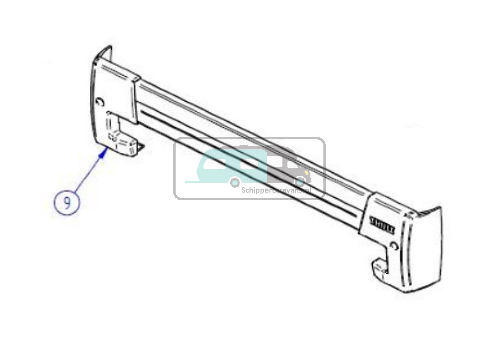 Thule Slide-Out G2 Eindkappen Ducato/Crafter 400