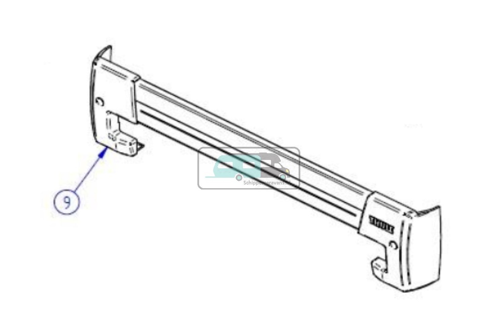 Thule Slide-Out G2 Eindkappen Ducato/Crafter 400