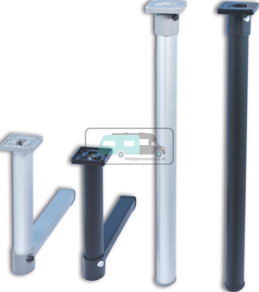 MPK Klaptafelpoot Zwart Bovenknik 67.5cm