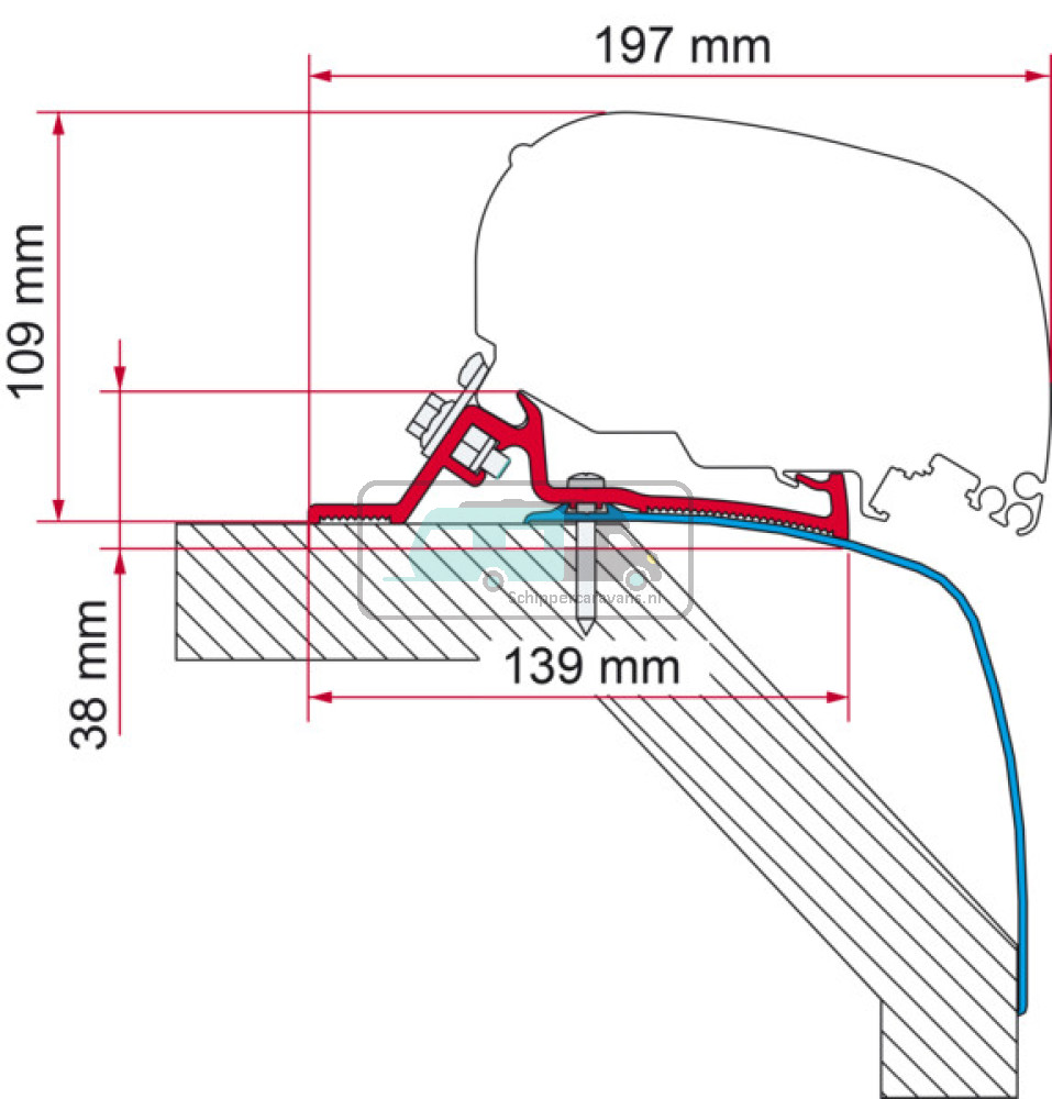 Fiamma Adapter Laika Rexosline/ Kreos >09 500