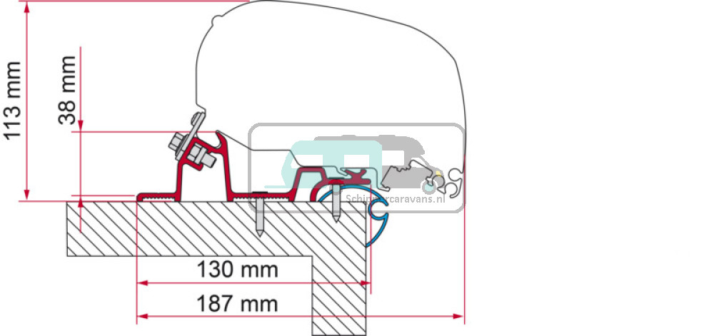 Fiamma Caravan Standard Adapter 340 F65/F80