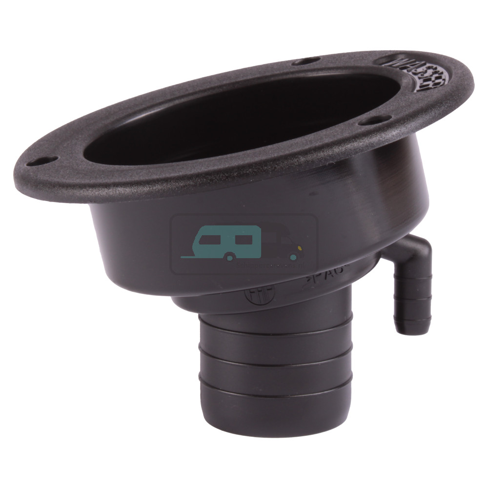 Watervulopening 40mm met Slot Zwart