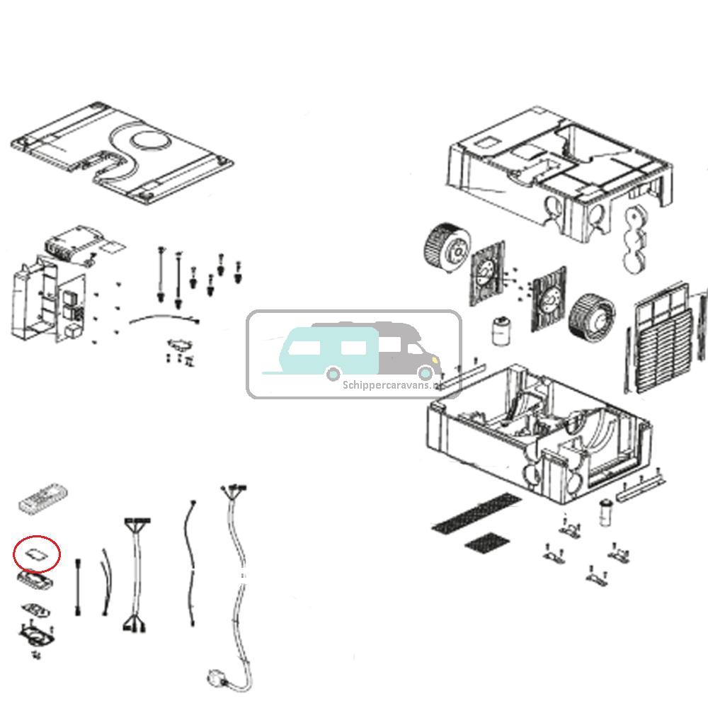 Dometic Airco Behuizing rondel afstandsbediening