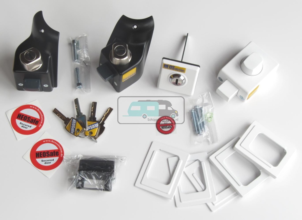 HEOSafe Set Fiat Ducato 250/290 2 Sloten Zwart Wit