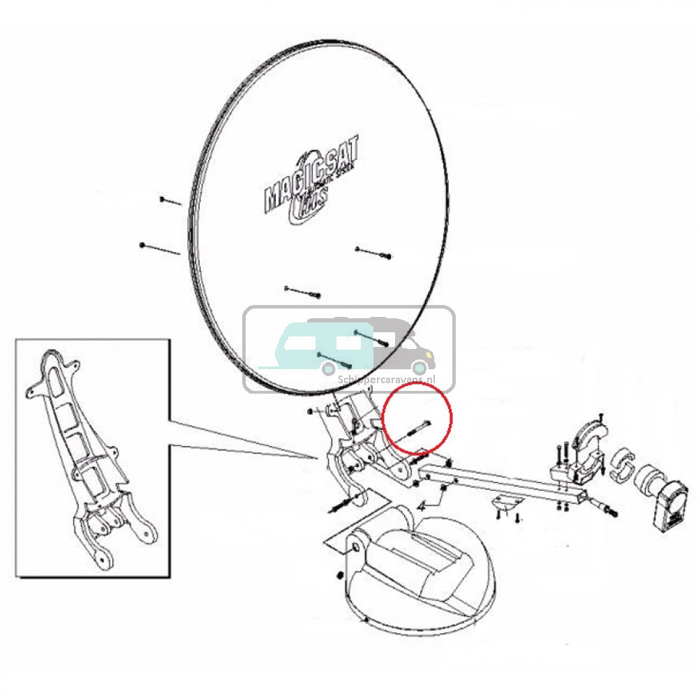 Teleco Schroef 6x60 MA cilinderkop rvs nr. 4441