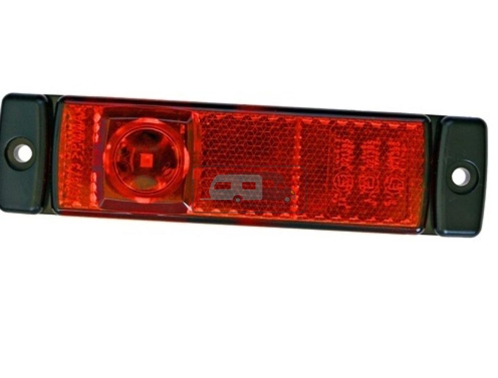 Hella Markering LED met Reflector Rechthoekig Opbouw Rood 5mtr Kabel
