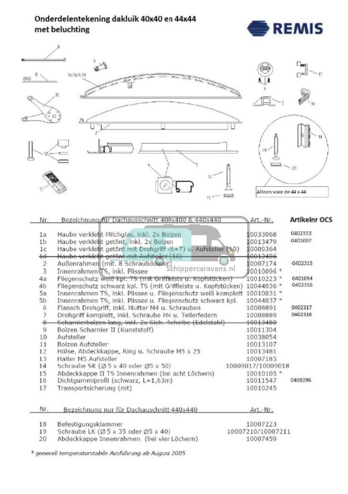 Remitop Vista Vliegenrollo Wit