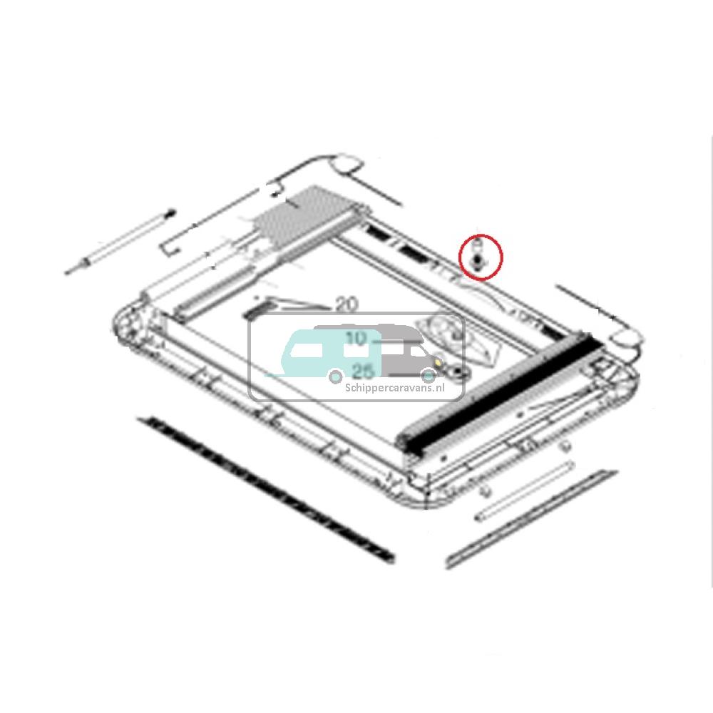 Dometic Heki 3 aandrijfasje BG 1266