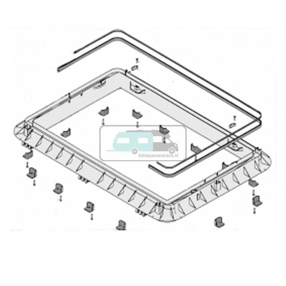 Dometic Heki 2 Buitenkader Compleet 25-32mm