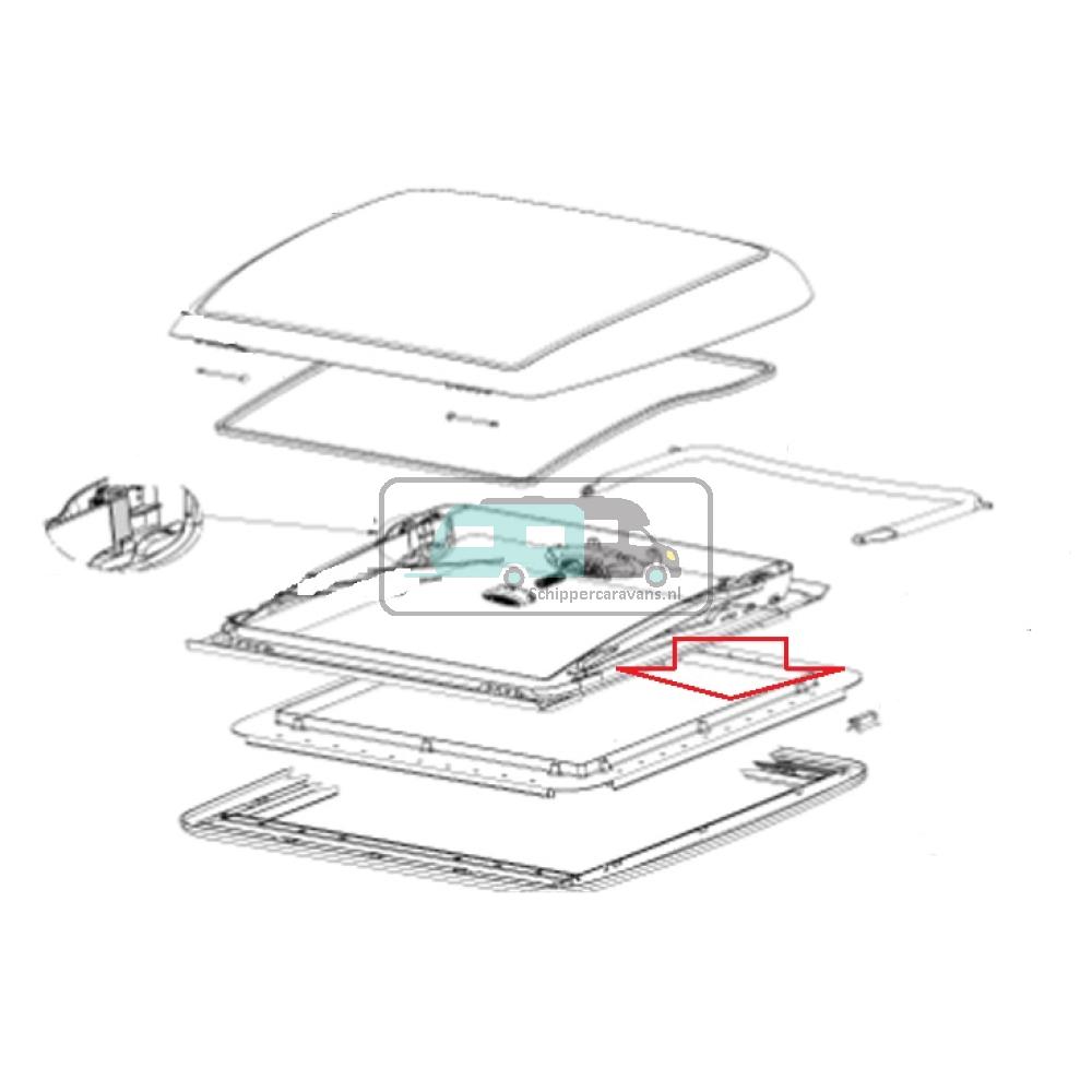 Dometic Mini Heki montageraam 43-60mm cr.wit