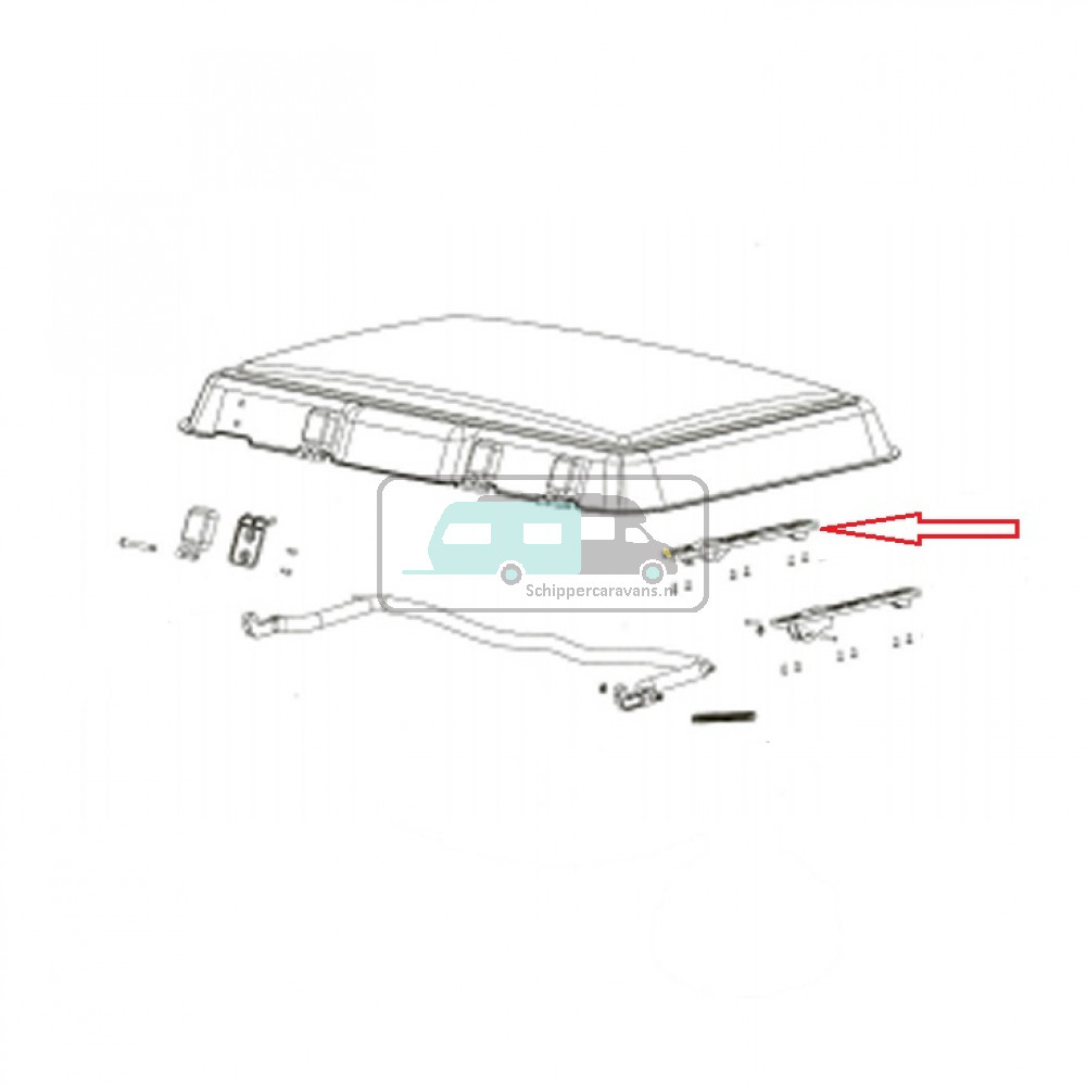 Dometic Midi Heki Plaatje Beugel Uitvoering