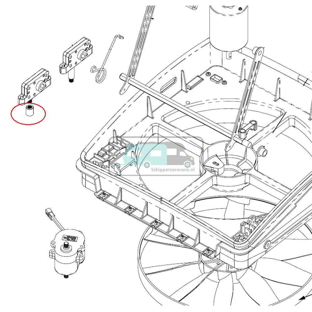 MaxxFan Motor Opvulbus