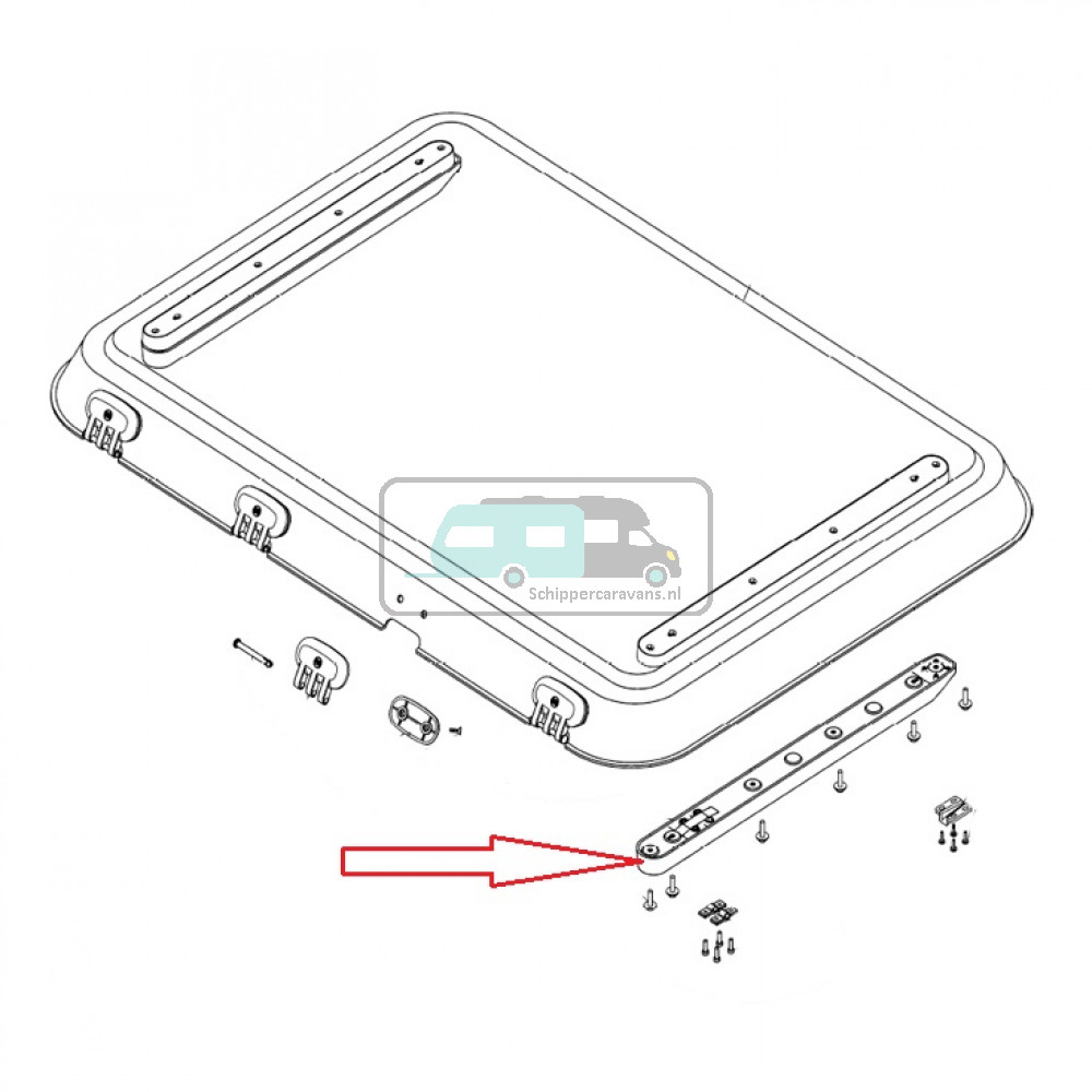 Dometic Heki 3 adapter rail+montagedelen 15-20