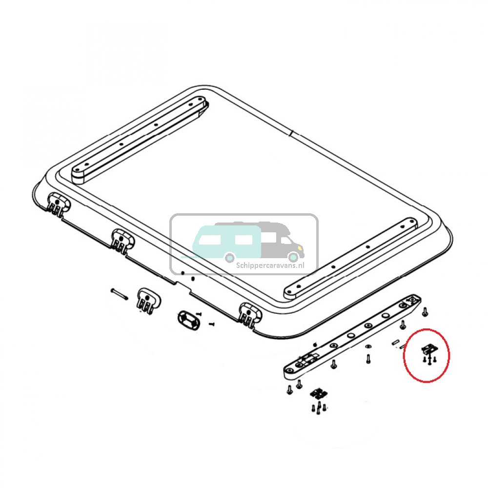 Dometic Heki 3/4 Plus Inloopkeg met Montagedelen