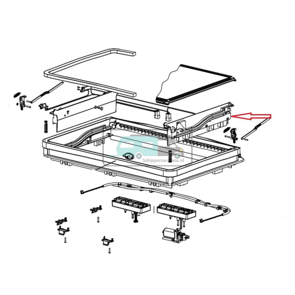 Dometic Midi Heki Afdekking Slinger Aandrijving Compleet L+R