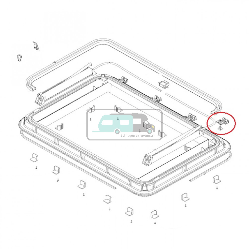 Dometic Heki 3 Scharniervergrendeling