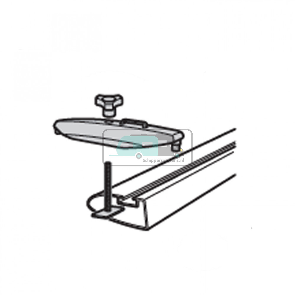 T-track adapter t.b.v. Pacific serie.