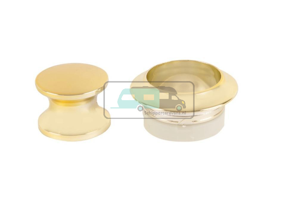 Knop+Ring Pushlock Koper 2st.