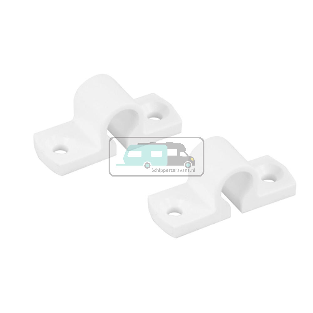 Stanggeleider kunststof Wit à 2 st.