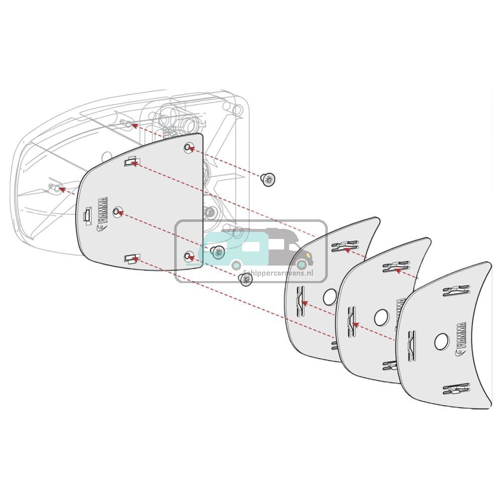 Fiamma Kit Spacer Safe Door >2017 Wit