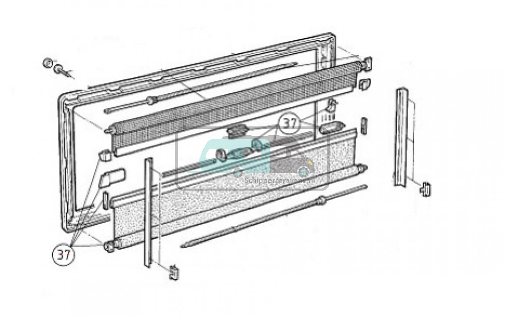 Dometic S3/ S4 Onderdelenset Binnenraam BG1089