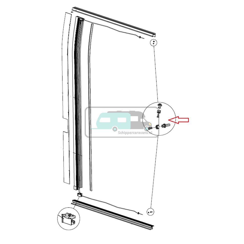 Dometic Hordeur Bevestiging