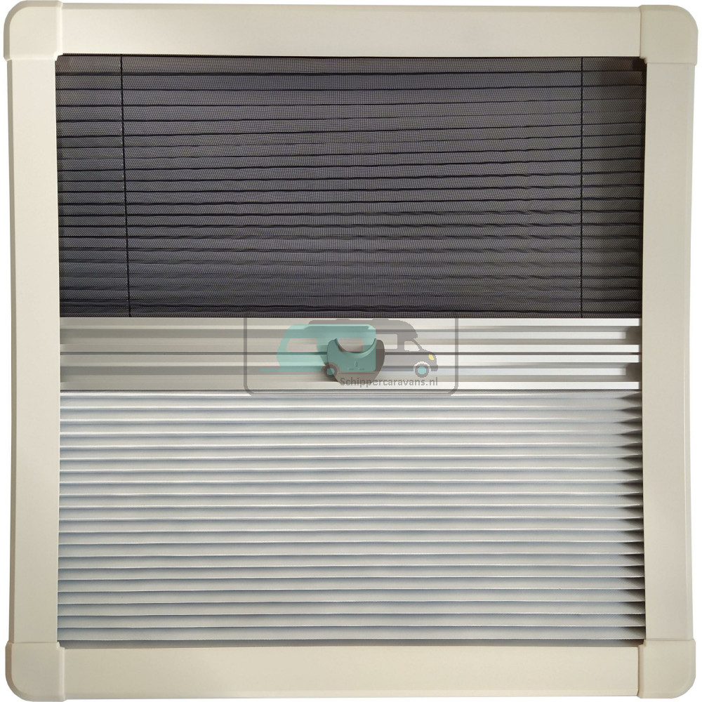 Horrex Gebogen Duo Plissé R5000 Crèmewit 594x499