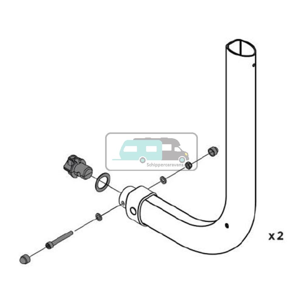 Thule Adapter 4 Point Fixation Fiamma 5 Set