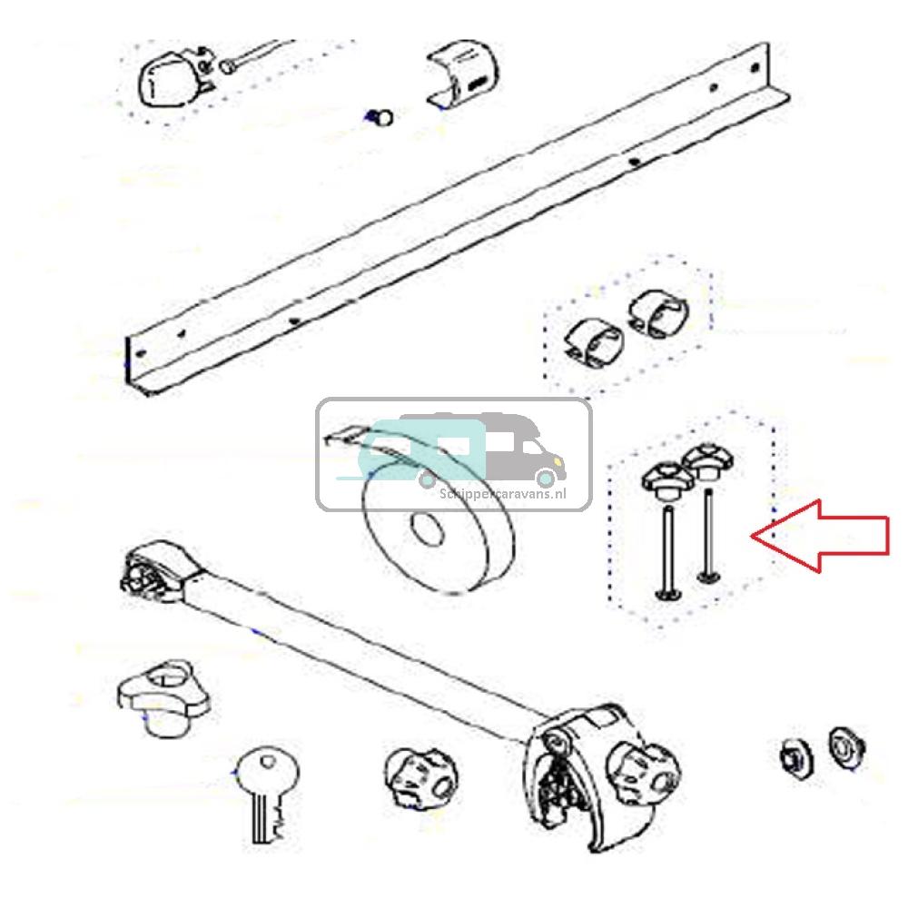 Thule Bolt 90mm met knob high 1500603175