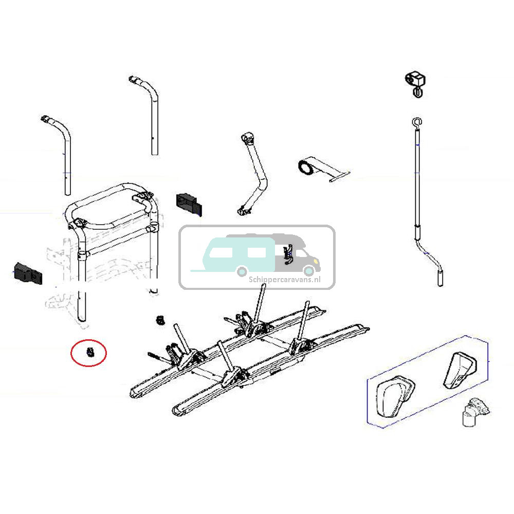 Thule Lift V16 Stop Buis 40ᴼ