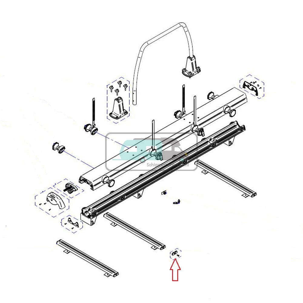 Thule VeloSlide Cap Mounting Rail 6 stuks