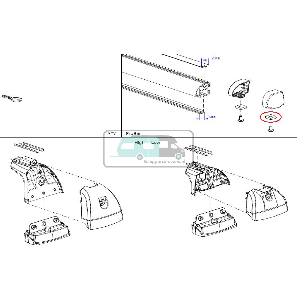 Thule Vulplaatje Probar Flex M6