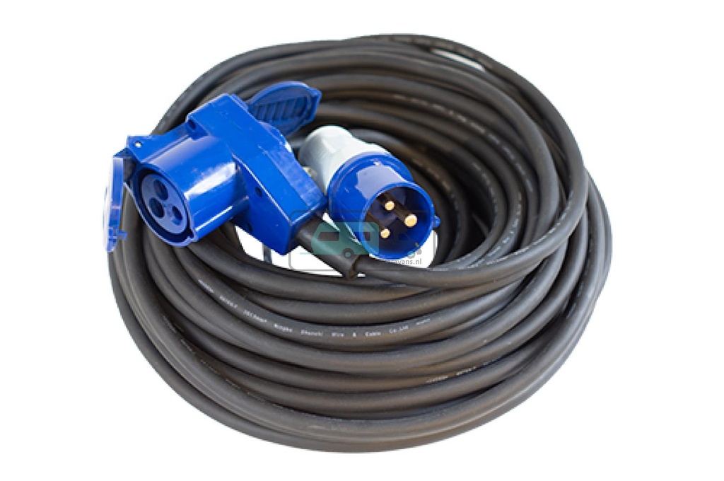 Vechline Verloopkabel 3x1.5mm² CEE-Winkelkoppeling 25m