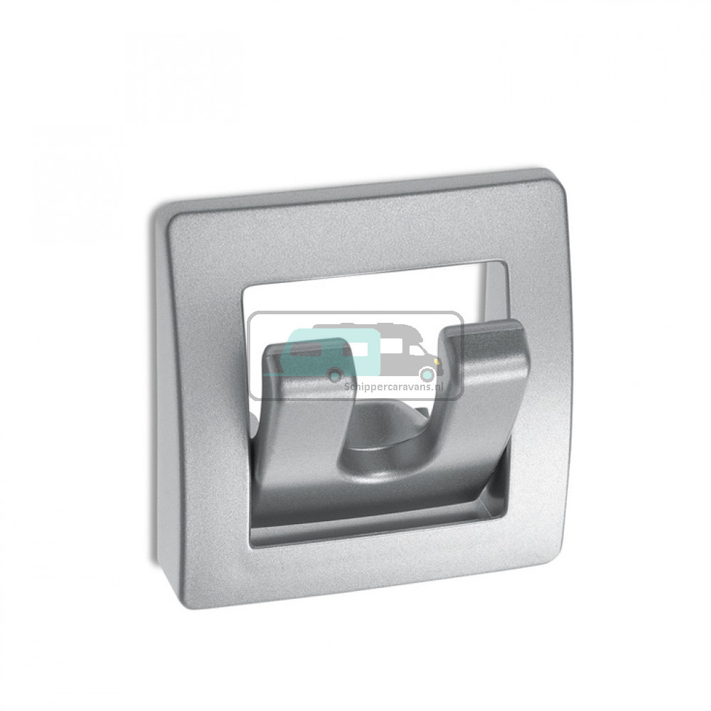 Kapstok 2-Haaks Inklapbaar Mat Chroom