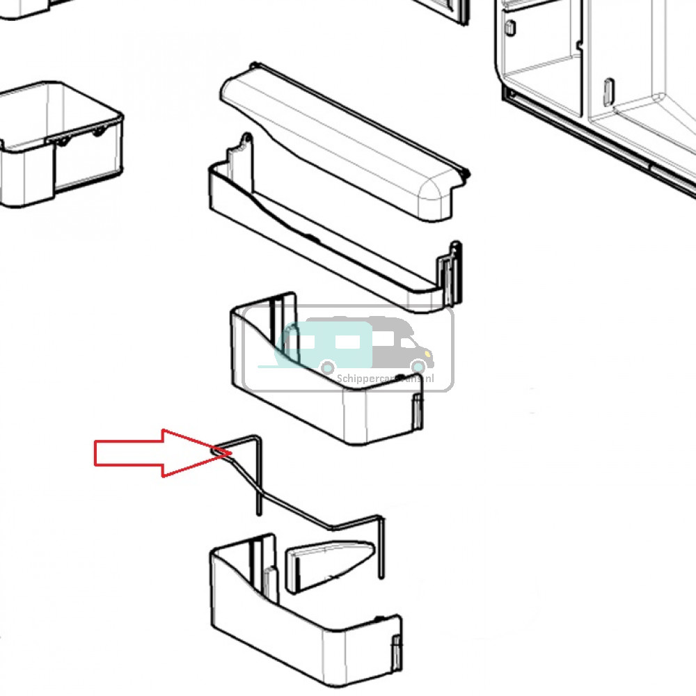 Dometic Bevestigingsbeugel Flessen RM8550 2412104206