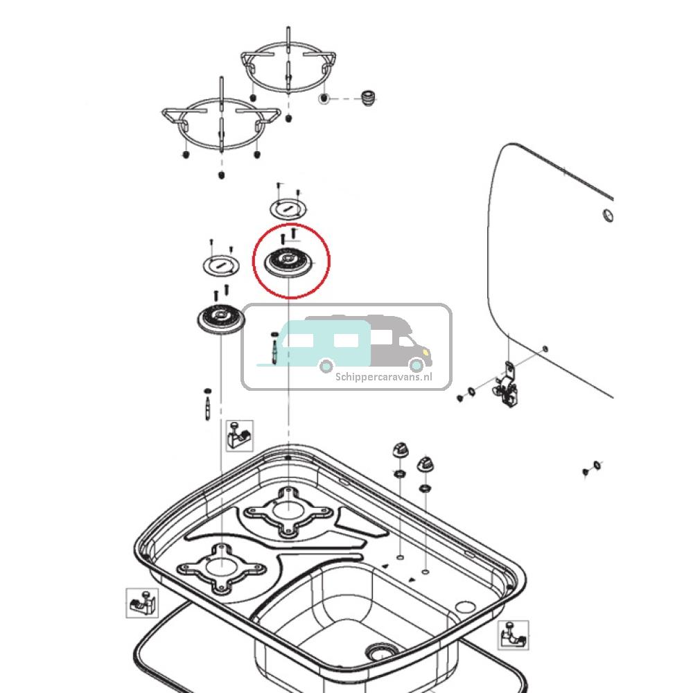 Dometic Burner Top, Screws, 2pcs 4071442737