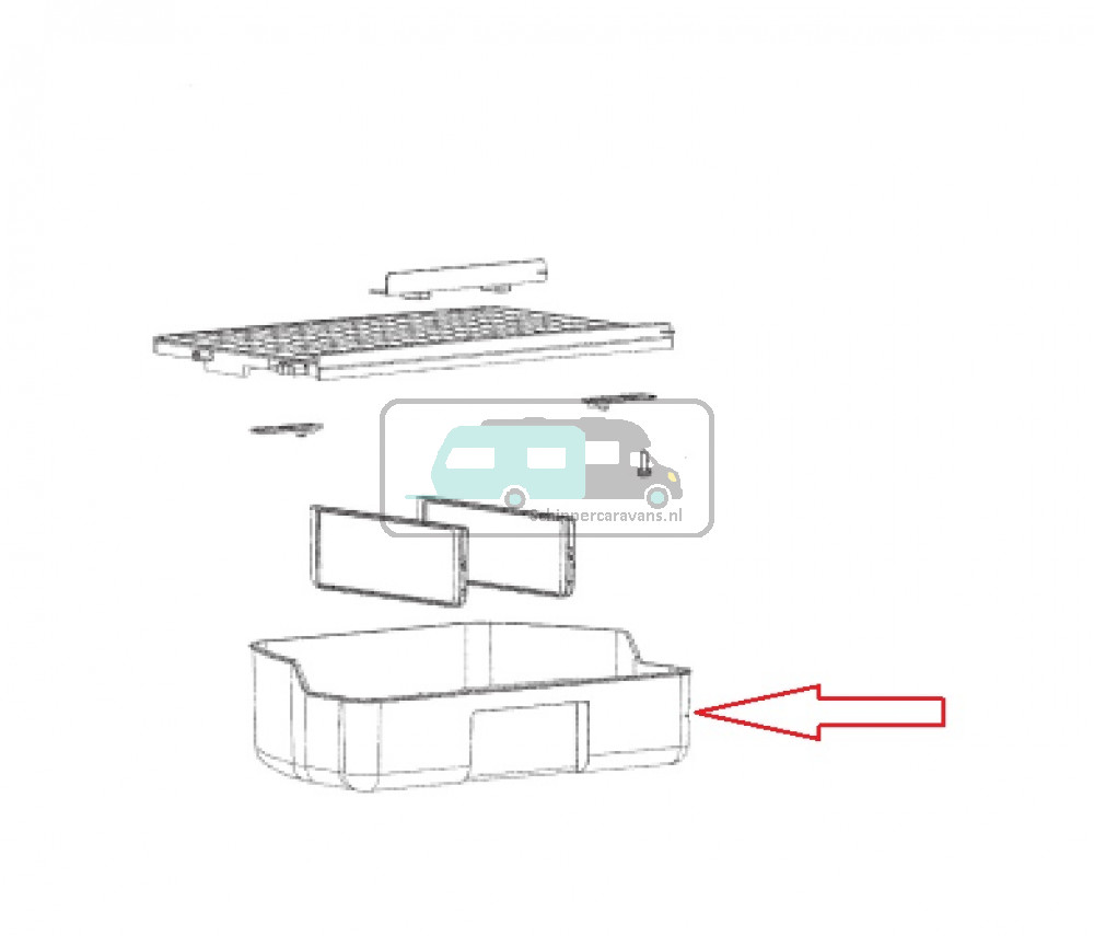 Dometic Vershouder blauw RM8000, 404x302x115mm - 2413392008